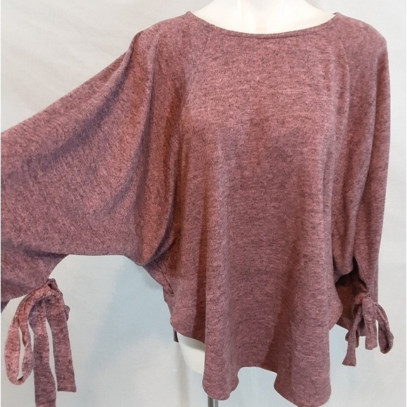 Love In Oversized Dolman Sleeve Lightweight Pullover Slouchy Lounge Top OS Flowy - Picture 4 of 6